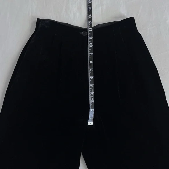 INC International Concepts Petite Velvet Trousers | Black | Size 4P | EUC - Picture 10 of 13